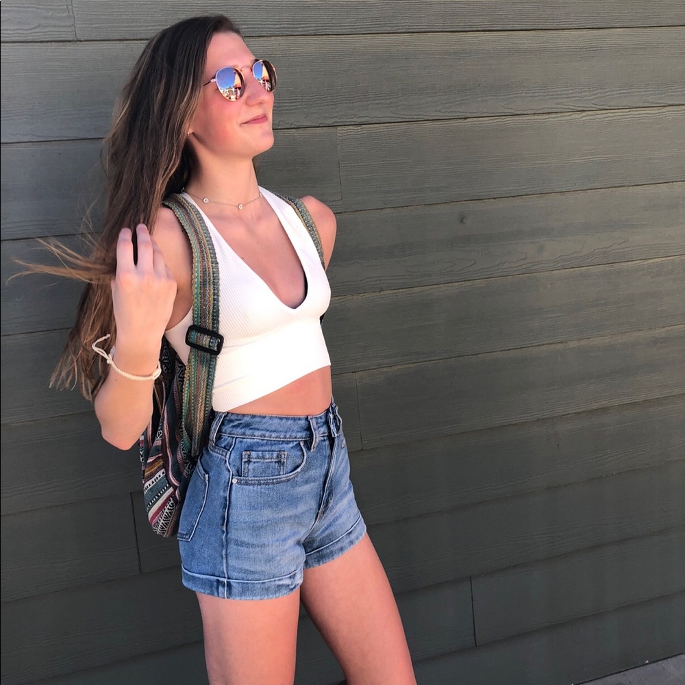 PacSun denim mom shorts